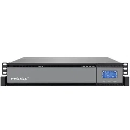 Phasak SAI Online Rack 19" 2000VA 1800W Doble Conversión, PH 9320 - 4 Salidas, Pantalla LCD, Compatible con SNMP, Onda Senoidal Pura para Servidores y CPDs